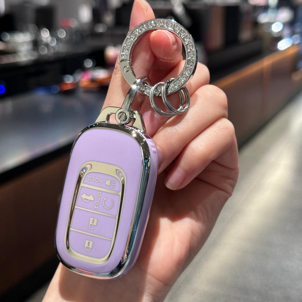 Tpu Car Key Case Cover Key Fob Cover Keyring For Honda Civic 11Th Gen Ve-1 Accord Accord Vezel Pilot Freed Crv