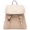 Рюкзак женский с логотипом MK, золотая фурнитура, кожаный, цвет Nude-Pink 30T5GQNB0L-SOFTPINK