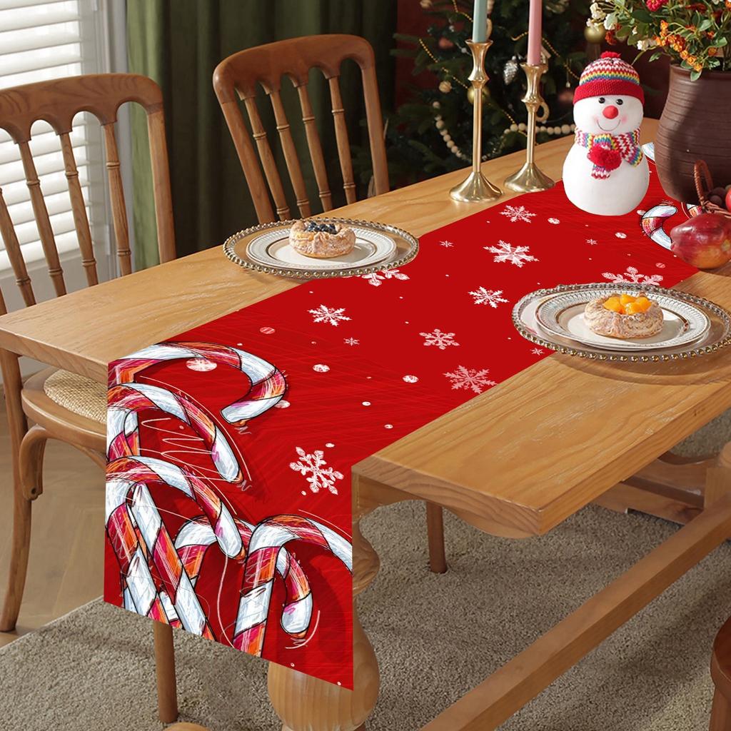 Рождественская дорожка для стола Веселое рождественское украшение для дома 2024 года, чехол для флага на стол, рождественский орнамент, подарок на Новый год 2025 года от Navidad Natal