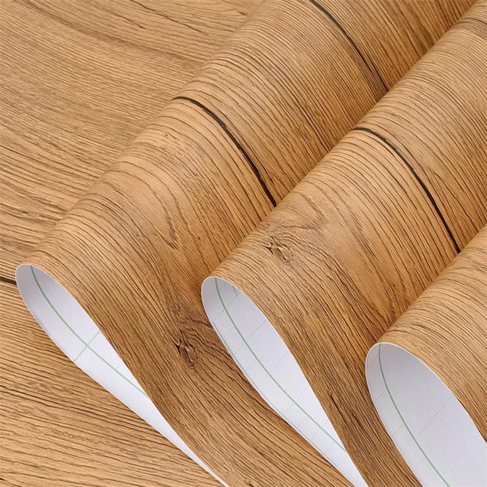 80см Виниловые Водонепроницаемые 3D Наклейки с Текстурой Дерева для Шкафа Стола Гардероба Мебели ПВХ Самоклеящиеся Обои Домашний Декор