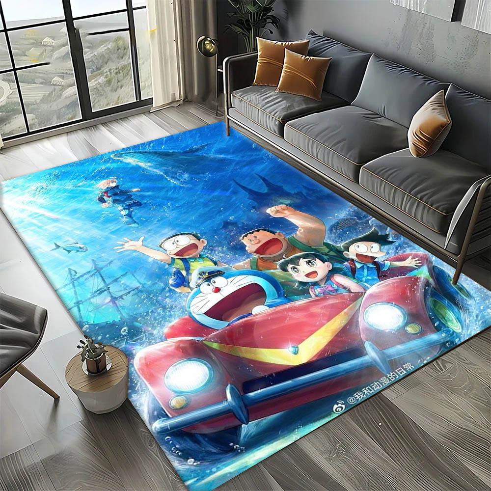 Anime Game D-DoraemonMovie 3D Carpet Rug Art for Room Decor Home Kitchen Bedroom Sofa Gift Kids Area Rug Non-slip Floor Mat