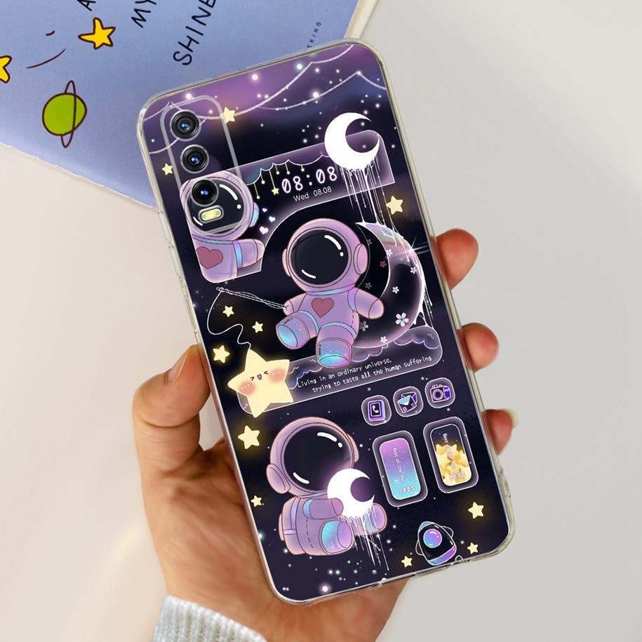 Для Vivo Y11s Y12s Чехол V2028 V2026 V2033 Популярный Цветок Прозрачная Силиконовая Задняя Крышка Для Vivo Y20 Y20i Y20s V2029 V2027 V2032 Funda