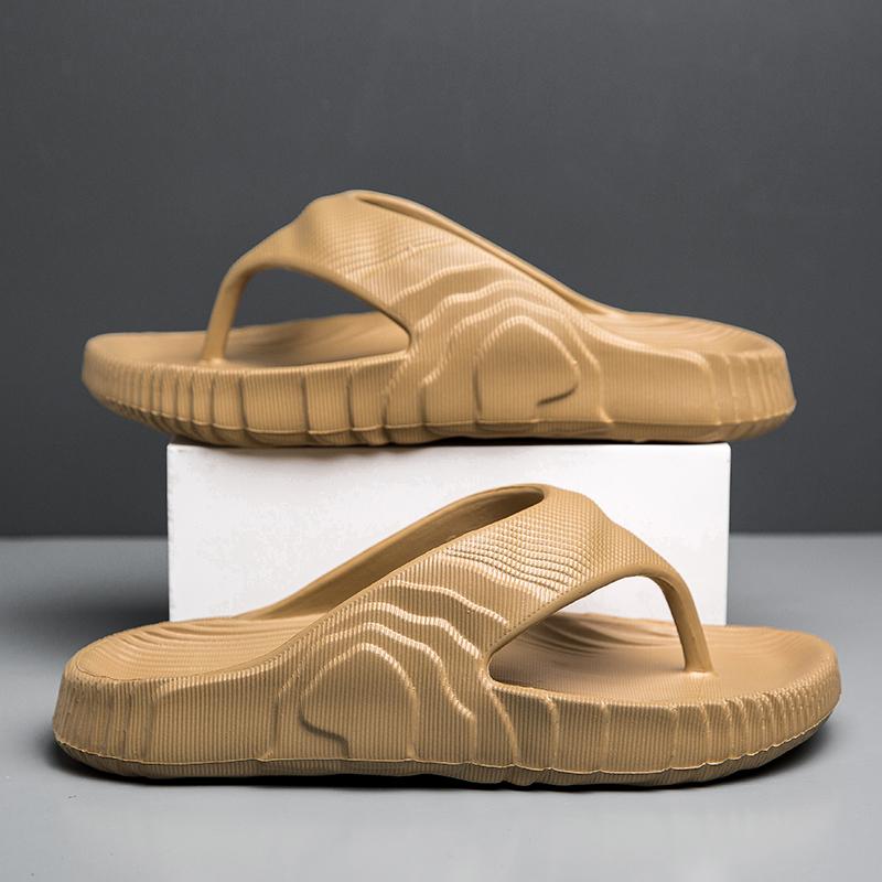 Мужские сандалии из натуральной кожи, мужские тапочки для гостиной на платформе, мужские шлепанцы 2024 года, летняя обувь, распродажа, брендовые тапочки класса люкс