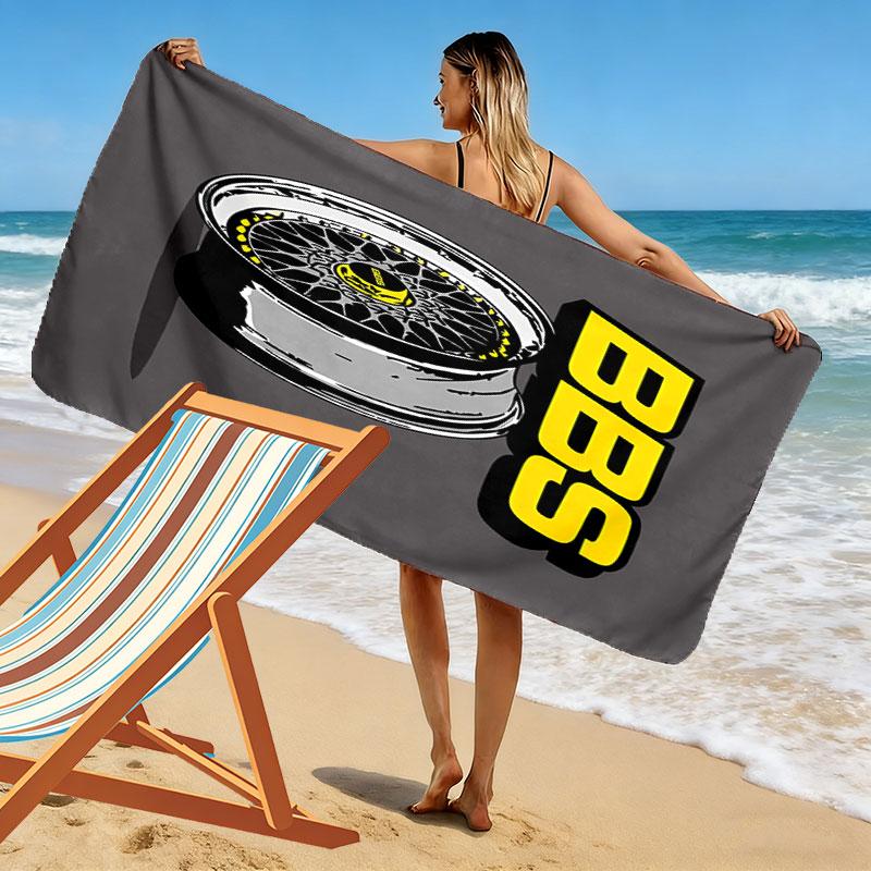 BBS Print Beach Towel, Large Soft Quick Dry Towel for Beach Camping Swimming