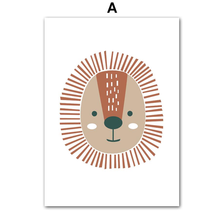 Lion Giraffe Zebra Growth Quotes Number Alphabet Wall Art Posters Prints Nordic Canvas Painting Cartoon Pictures Kids Room Decor