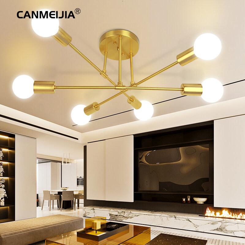 Canmeijia Современная люстра в скандинавском стиле, потолочный светильник, 6 головных подвесных светильников, подвесной светильник для гостиной, столовой