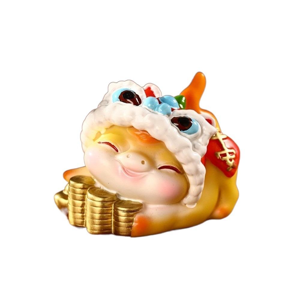 Cute Cartoon Horse Figurine Pony Resin New Year Mascot Miniature Good Luck Chinese Style Zodiac Ornaments Office