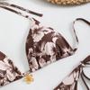 2025 Euro-American New Style Lace-Up Backless Sexy Split Bikini Swimsuit for Women