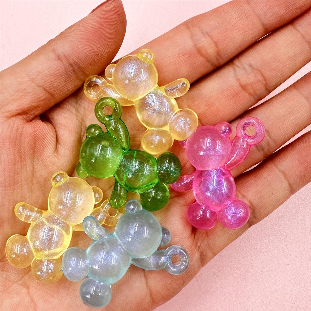 Медвежьи бусины, ожерелье «сделай сам», браслет, акриловые бусины, материалы ручной работы, аксессуары для изготовления ювелирных изделий