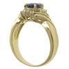 Ring K18 yellow gold/sapphire/diamond #4.5(US Size) 5g Women Used
