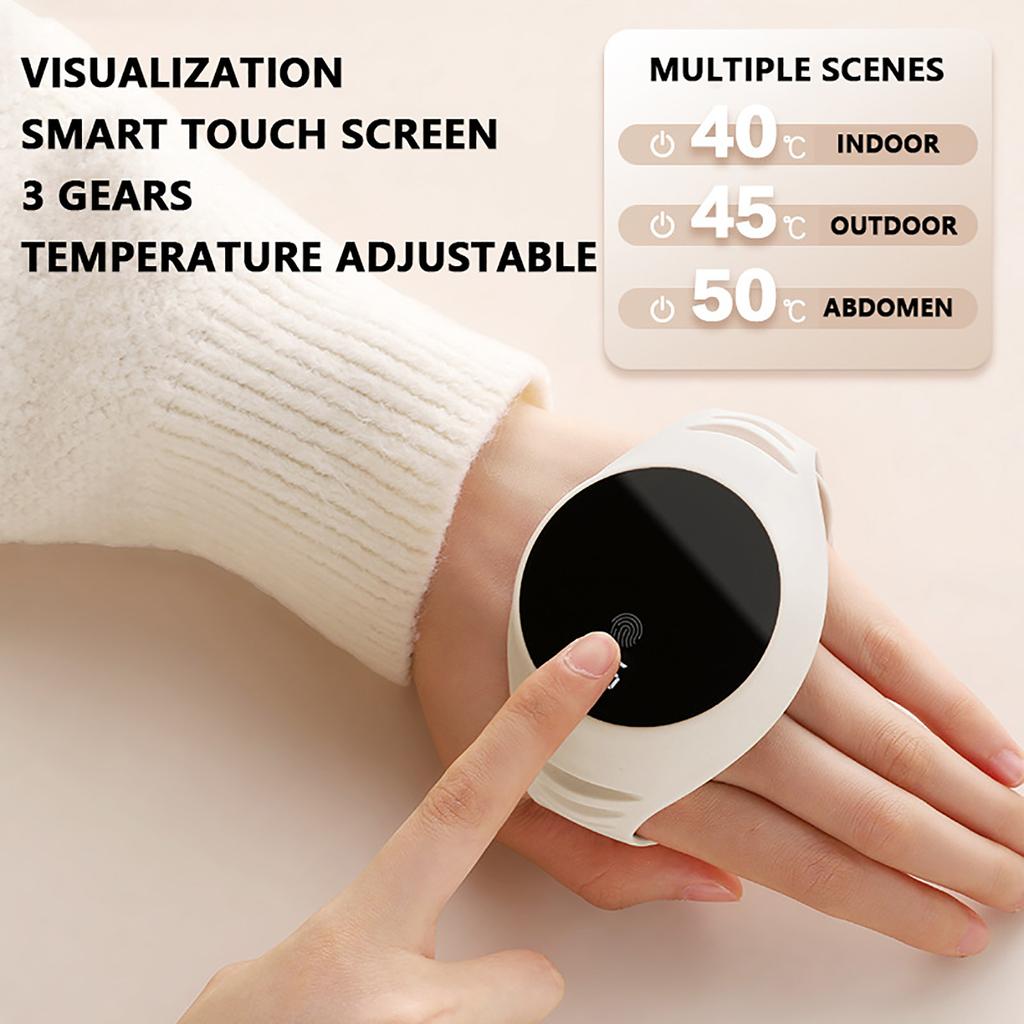 Student Portable Smart Bracelet Hand Warmer Usb Digital Display Temperature Control Charging 2000mAh 300min Rechargeable
