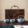 Zhou Hongjie Dunhuang Gilt Lotus Phoenix 3-Piece Teapot Tea Set