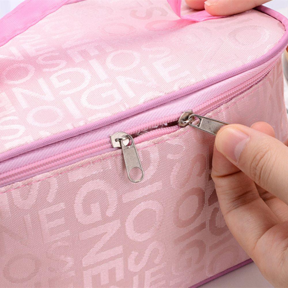 Fashion Leather Squar Portable Beauty Women's Makeup Bag Cosmetic Organizer Storage Wash Bag