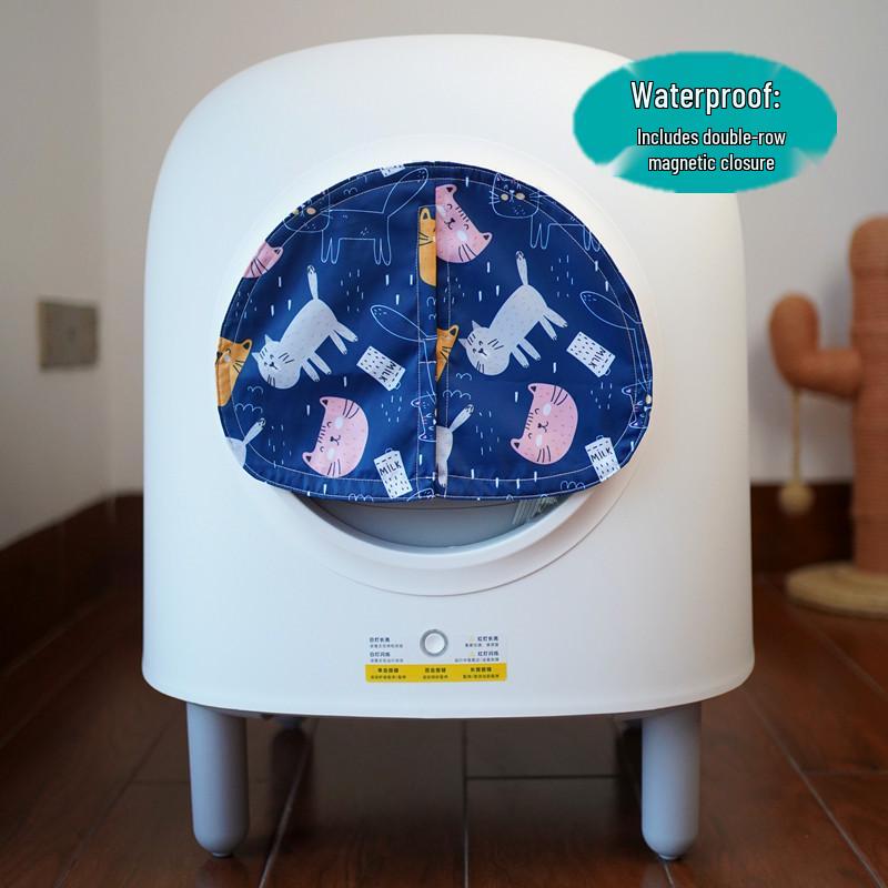 Автоматический туалет для кошек Petree второго поколения с защитой от запаха, пыленепроницаемой шторкой и мешком для отходов.