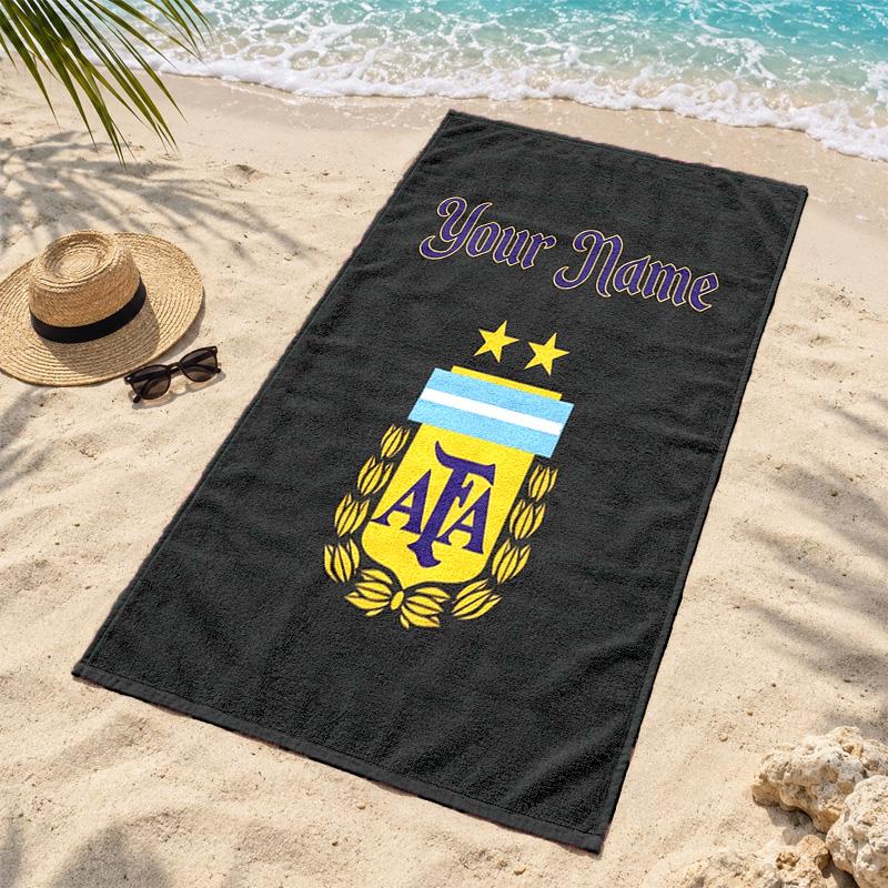 Argentina national team Custom Name Beach towels also serve as bath towels summer essential a musthave for the outdoors the beach and the pool