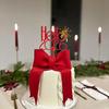 1Pc Happy  Year Cake Topper Golden Red Hello 2026 Acrylic Cake Topper For Christmas Xmas  Year Party Cake Decorations