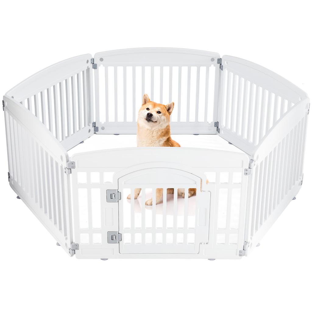6 PanelDog Playpen Safe & Secure Indoor/Outdoor Pet Fence | Folding & Portable | Ideal for Small To Medium Dogs | Easy To Clean