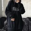 Autumn Loose Letter Printed Round Neck Long Sleeved Hoodie for Female Students Thin Jacket for Women Pullovers & Long Sleeves (women’s)