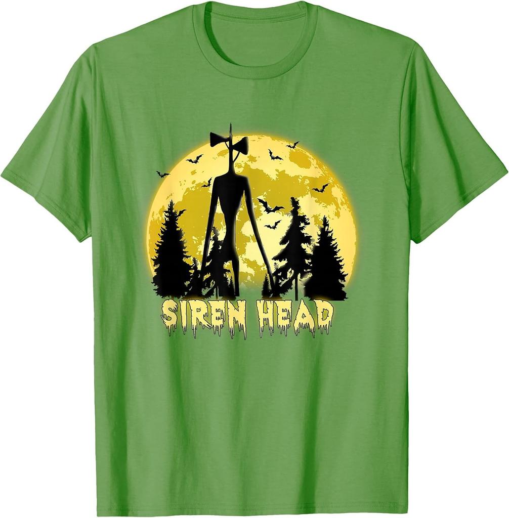 Siren Head T-Shirt Featuring a Yellow Full Moon Design