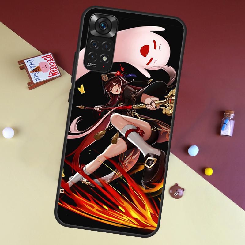 Чехол Hu Tao Genshin Impact для Xiaomi Redmi Note 8 9 12 10 11 Pro 8T 9S 10S 11S Чехол для Redmi 9 10 9A 9C 10C