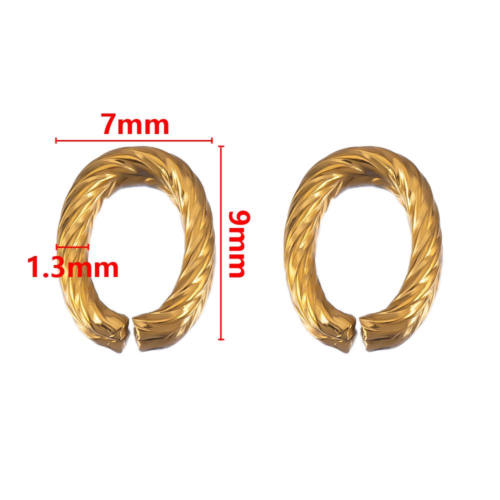10pcs 20pcs Stainless Steel Oval Charms Geometric Connectors Jewelry Making Necklace Bracelets Twist Open Connection Jump Rings