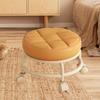 Low Roller Seat Rolling Stool Modern Sturdy PU Leather with Swivel Caster for Garage Porch