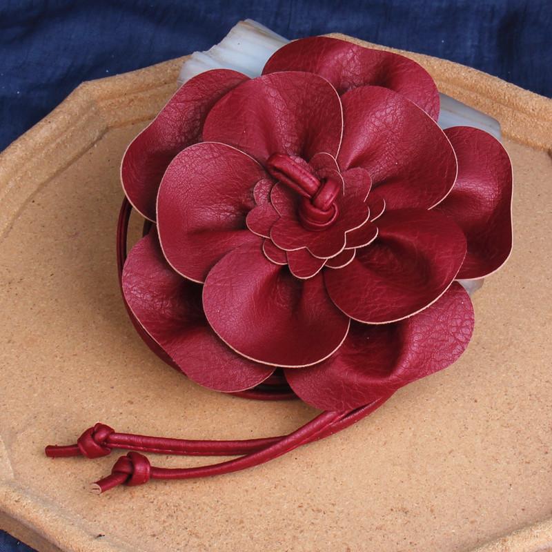 Красная герметичная цепочка на талию с цветком, плетеная веревка с бахромой, декоративное элегантное платье, свитер, тонкая женская талия, удлиненный пояс.