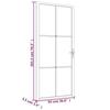 VidaXL Porte intérieure 93x201,5 cm Noir Verre mat et aluminium 350558