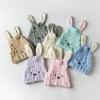 Шапки-кролики с длинными ушами, толстые шапочки для сушки волос из кораллового флиса для детей, полотенца с высокой впитывающей способностью для душа, банные принадлежности