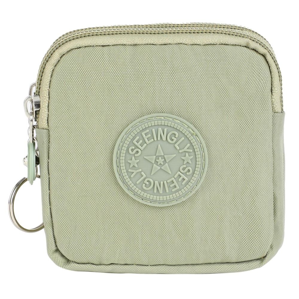 Waterproof Short Zipper Coin Purse Nylon Simple Storage Bag Portable Double-layer Wallet  Outdoor