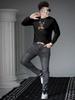 European Trendy Bear Embroidery Crew Neck Sweatshirt for Men 2025 New Autumn Long-Sleeve Pullover Top