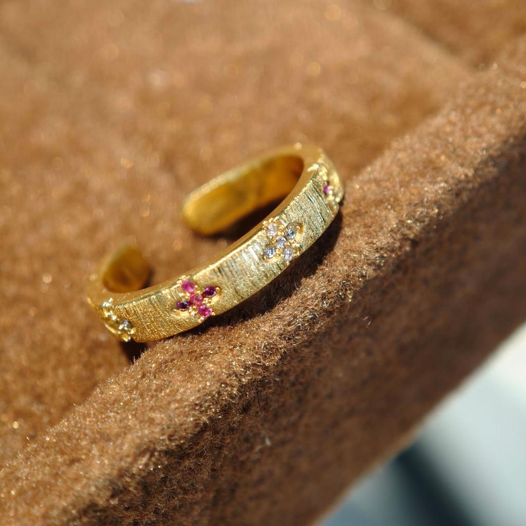 Винтажное матовое кольцо класса люкс рубиново-пурпурного цвета с бриллиантами и эмалью, кольцо на указательный палец, для ношения в несколько рядов, ветер, премиальные универсальные аксессуары