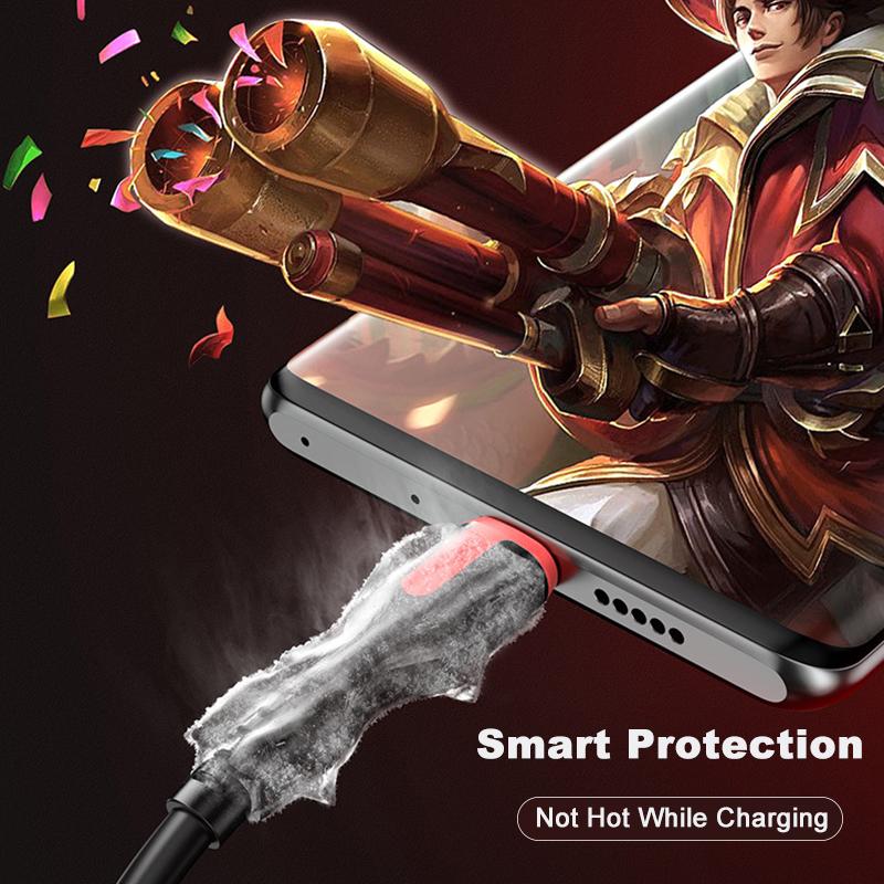 VAORLO Зарядный кабель 3 в 1, 1,8 м, 6 А, 66 Вт, для быстрой зарядки Type-C Micro IOS, пружинный кабель, передача данных 480 Мбит/с для Android Iphone