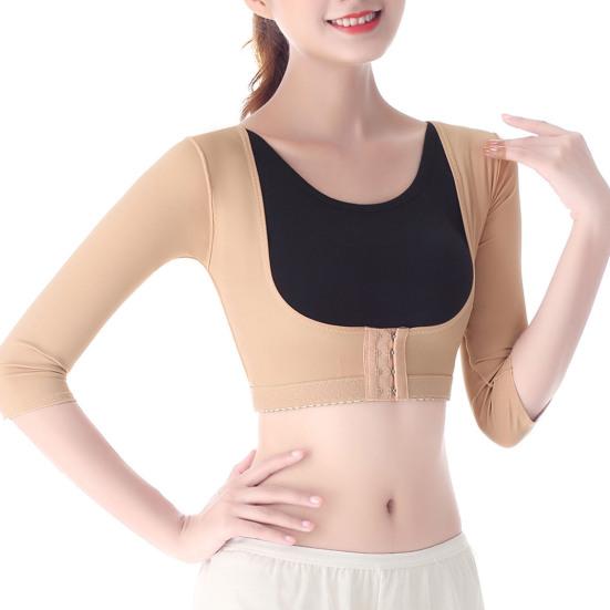 Корректирующее белье для осанки, женское бюст, пуш-ап, формирователь тела с коротким рукавом