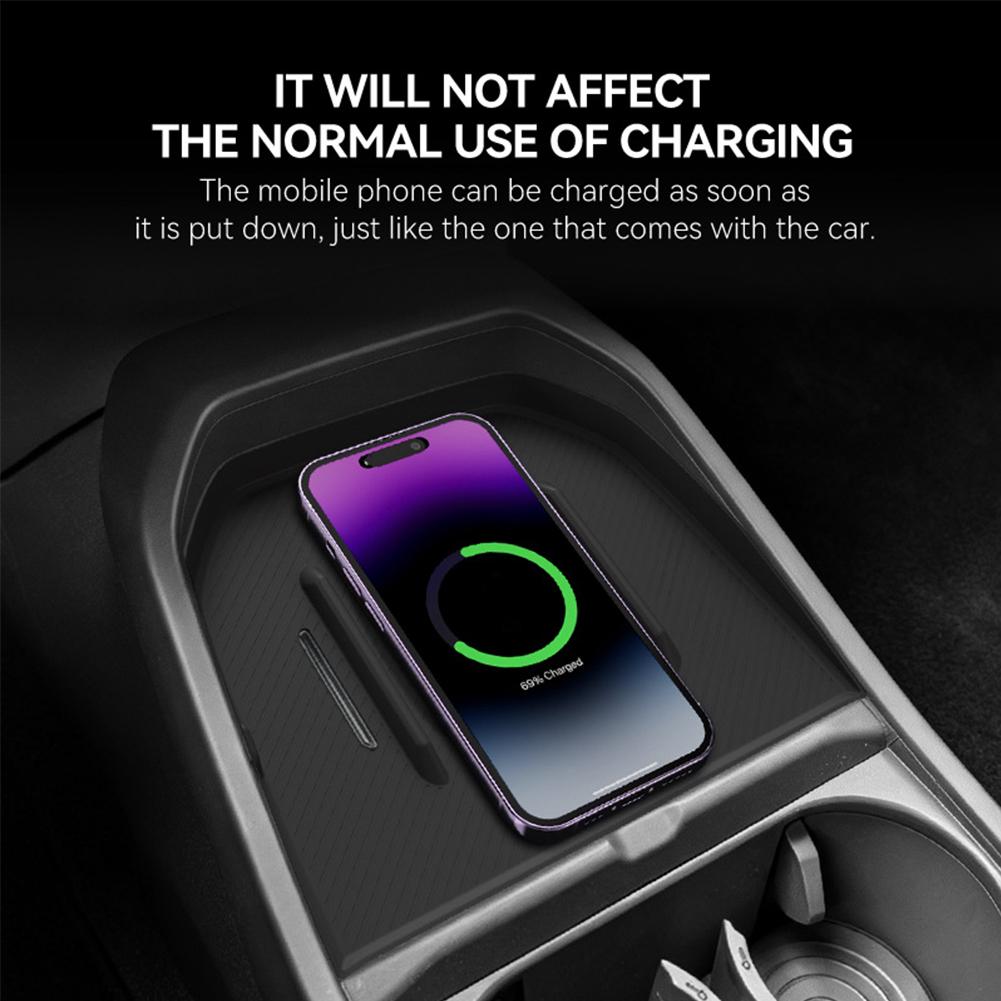 Беспроводная зарядка Противоскользящие коврики Для Kia EV3 2025-2025 Автомобильный Телефон Противоскользящее Зарядное устройство Защитная подкладка Аксессуары для интерьера P9S0