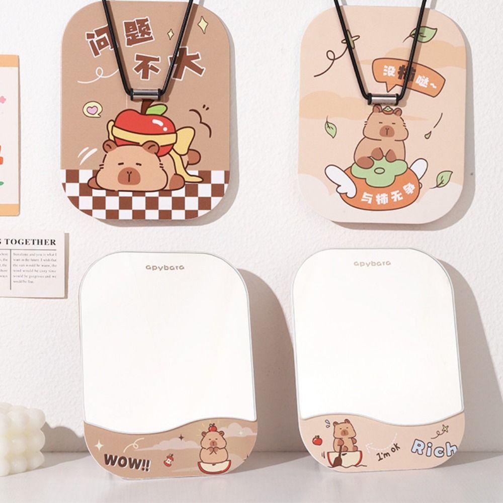 Cartoon Standing Makeup Mirror Adjustable Desktop Makeup Mirror Portable Single-sided Mirror  Gift