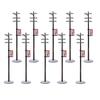 10 шт. мини-столб для электрических линий для поездов, железных дорог, микропейзаж 1/87, 8,1 см