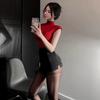 Man Desire сексуальная старая секретарская униформа большого размера черная шелковая облегающая юбка для косплея чистое желание халат сексуальный костюм