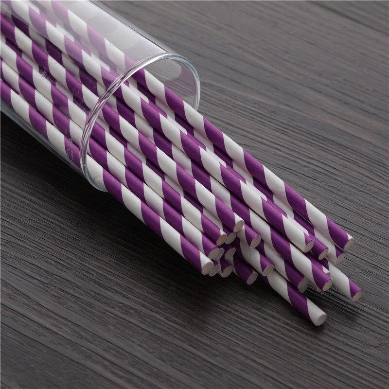 KASHICONG Colored Degradable Kraft Paper Straws