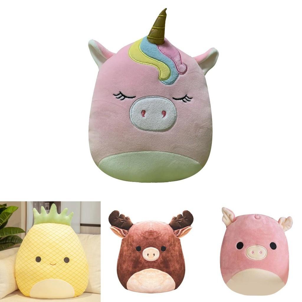 Очаровательная мягкая игрушка Squishmallows, плюшевый единорог, динозавр, мягкая подушка для детей
