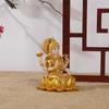 Hindu Goddess Gold Indian Buddha Figurine Resin Spiritual Sculpture Yoga Room for Altar