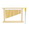20 Bars Single Row Musical Percussion Chimes Instrument Wind Bell With Wood Stand Stick