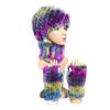 New Autumn and Winter Women's Warm Hat Scarf Gloves Three-piece Set Thickened Rex Rabbit Hair Adult Hat QT-132 Its