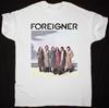 Винтажная Белая Хлопковая Футболка Унисекс с Логотипом Группы Foreigner Тур Концерт TR614