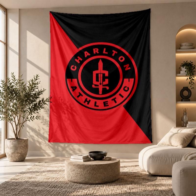 Decorative Tapestry,Charlton Athletic FC Printed Wall Art, Lightweight Wall Hanging For Bedroom Background