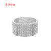 1-10 Rows Shiny Woman Jewelry Elastic Bangle Wristband Stretch Bracelet  Crystal Rhinestone