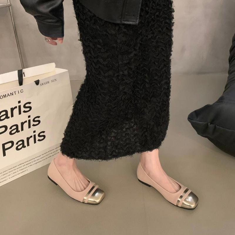 Модные женские туфли-лодочки на массивном каблуке с квадратным носком, слипоны, офисные туфли для леди, металлический средний каблук, туфли для платья