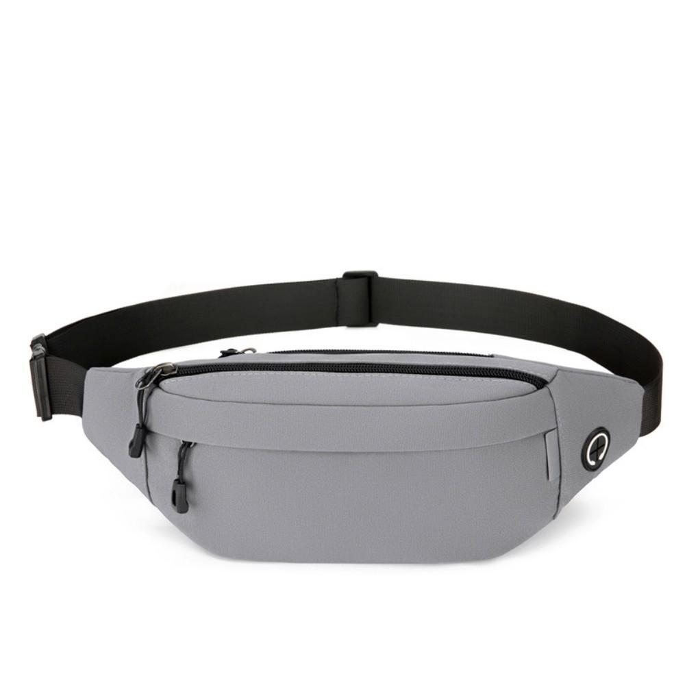 Waterproof Crossbody Chest Bag with Headphone Jack Running Waist Bag Men Fanny Phone Pack Couple