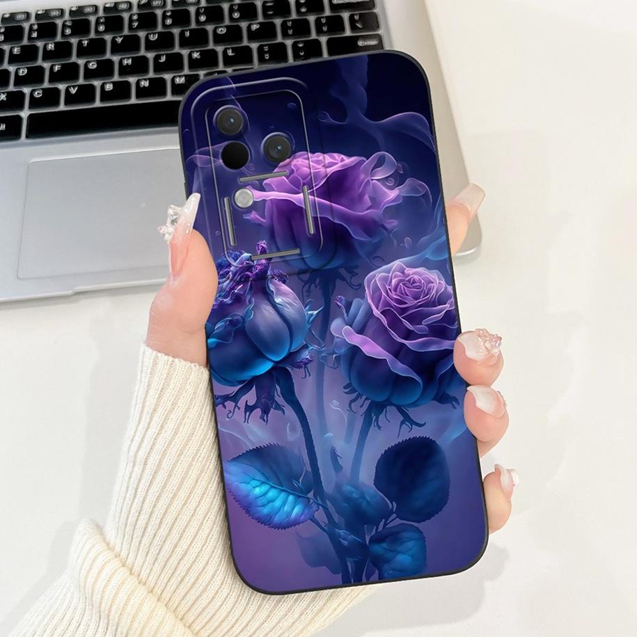 Для Vivo V30 V2318 Чехол V30 Pro V2319 Обложка Популярный Цветочный Бант Мягкие Жидкие Силиконовые Чехлы для Телефона Для Vivo S18 Pro V 30 Fundas