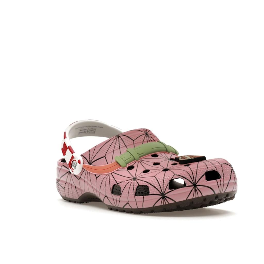 Demon Slayer x Crocs Classic Clog Незуко Унисекс Кроссовки Розовый Зеленый 209320-206